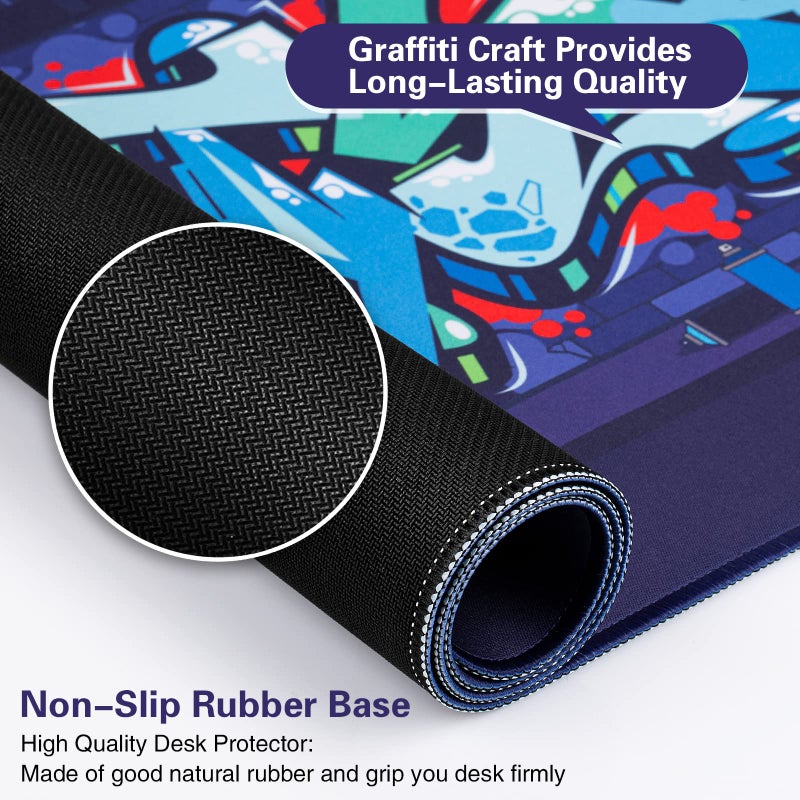 Canjoy Extended Mouse Pad 31.5x15.7inch, Gaming Mouse Pad, XXL Large Big Computer Keyboard Mouse Mat Desk Pad with Non-Slip Rubber Base and Stitched EDG - Image 3