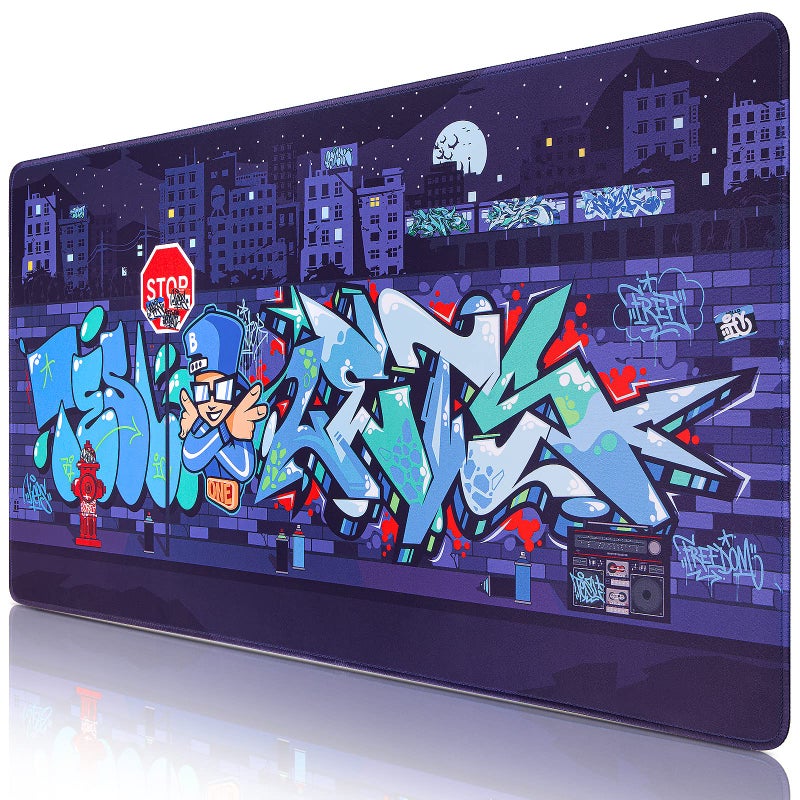 Canjoy Extended Mouse Pad 31.5x15.7inch, Gaming Mouse Pad, XXL Large Big Computer Keyboard Mouse Mat Desk Pad with Non-Slip Rubber Base and Stitched EDG - Image 1