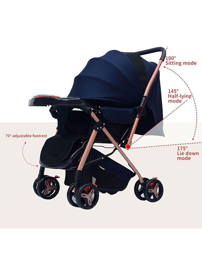 عربست قابل للطي عربة خفيفة الوزن مع مقبض قابل للتعديل ودفع في اتجاهين مع لوحة المفاتيح الموسيقية القابلة للفصل - Image 2