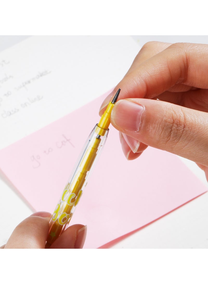 Deli قلم رصاص ميكانيكي دائري بلاستيكي بدون مقبض دلي EC086 أصدقاء الوحش، مع ممحاة، 2B، 20 قطعة - Image 4