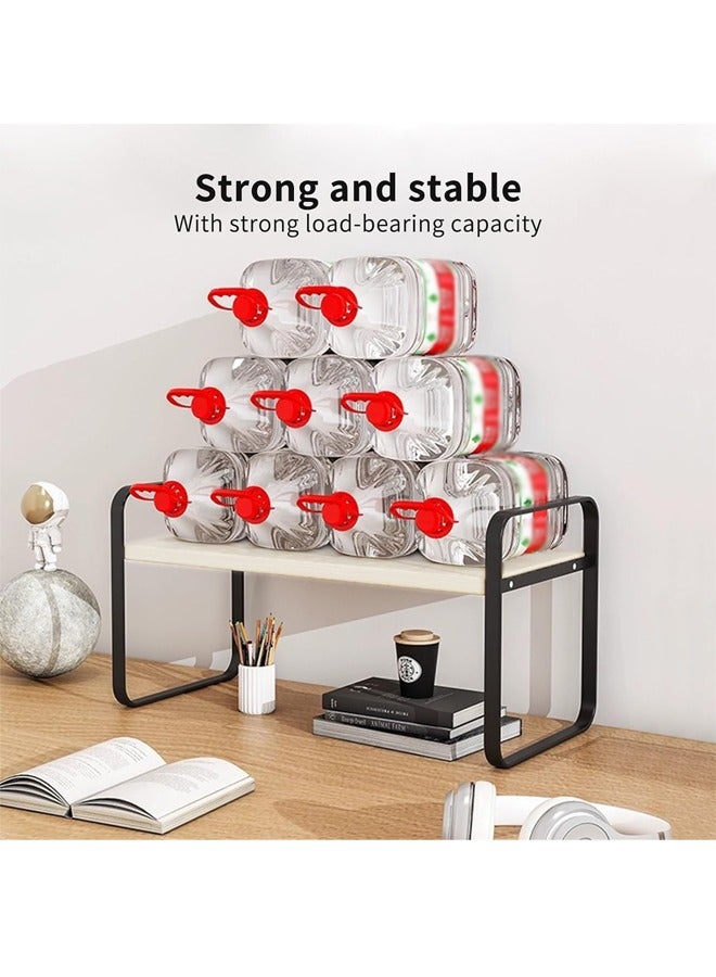 C&C Home 1-Piece Multipurpose Desktop Bookshelf Bookend Magazines Storage Rack Metal Bookcase Desk File Organizer Holder Display Stand for Office Home Supplies 30x20x18 cm - Image 3