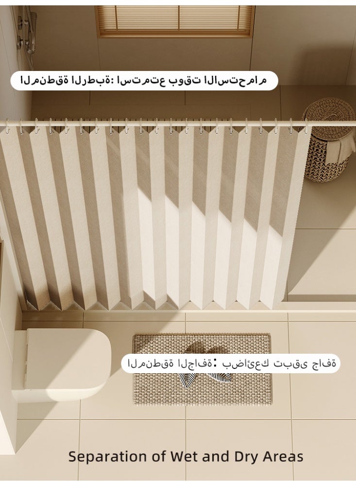 نامالو ستارة حمام واحدة مزودة بخطافات لسهولة التعليق، مقاس 180*200 سم، مثالية للمنزل والفندق والسكن الجامعي والشقة وغيرها من ديكورات الحمامات وملحقات أحواض الاستحمام على مدار العام. - Image 4