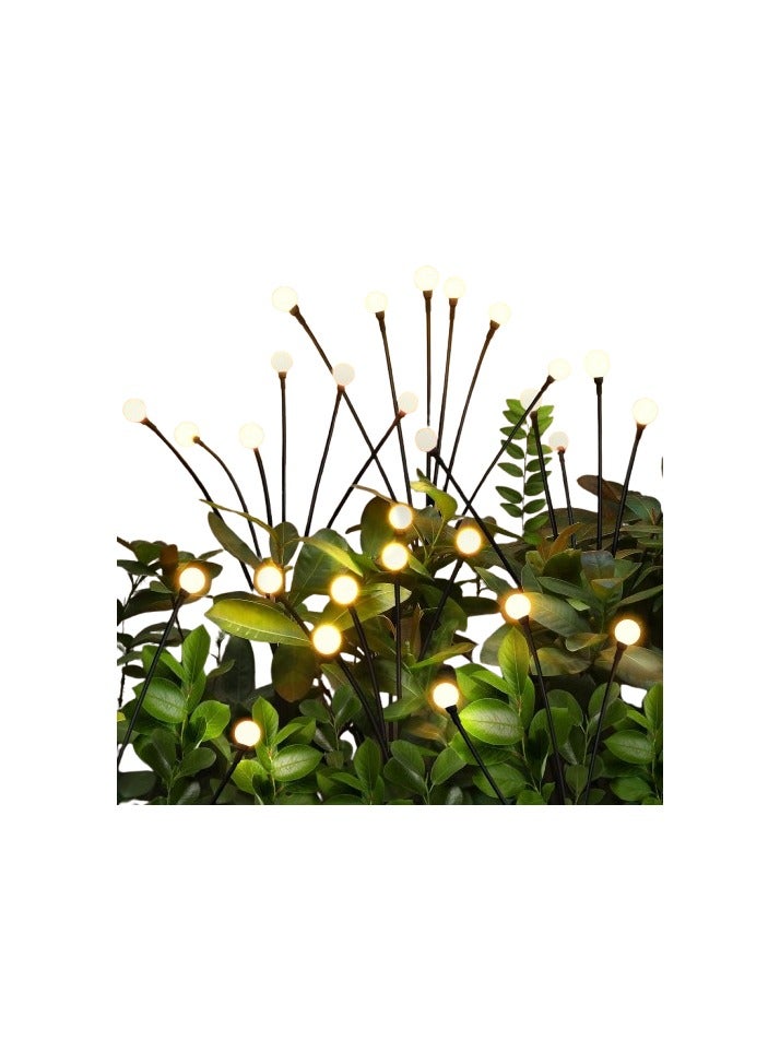 zenvo X Upgraded Solar Swaying Garden Lights, Firefly Landscape Stake Lights with Highly Flexible Copper Wire, 2 Packs - Image 1