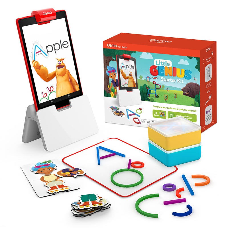 Osmo-Little Genius Starter Kit for Fire Tablet-4 Educational Learning Games-Preschool Ages 3-5-Phonics,Problem Solving & Creativity-STEM Toy Gifts,Kids(Osmo Fire Tablet Base Included) - Image 1