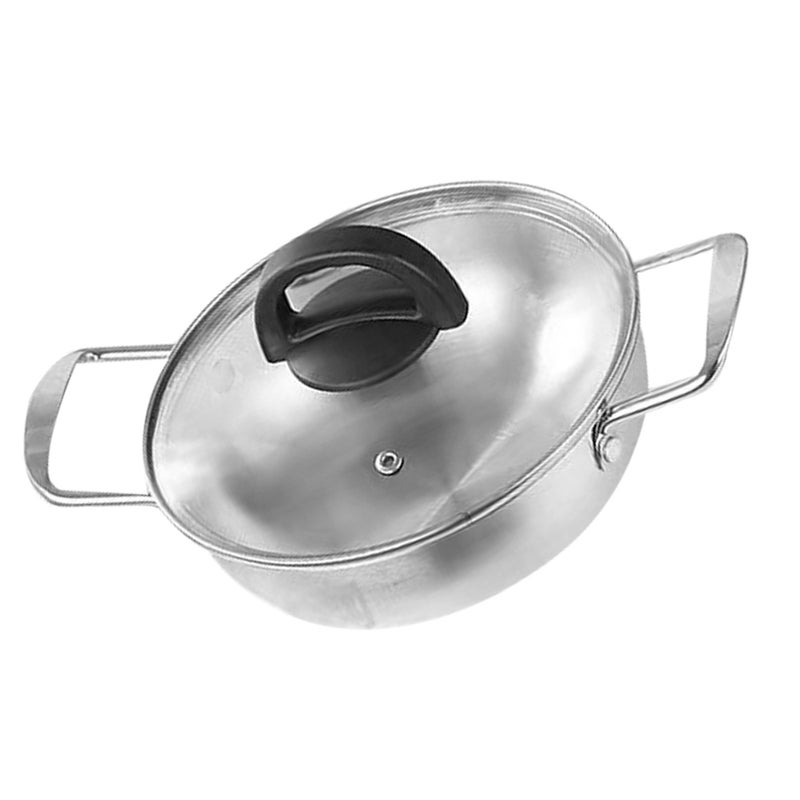 Stainless Steel Saucepan With Lid Korean Style Noodles Pot Dual Handles Ramen Noodle Pot - Image 4