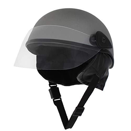 Sage Square Multipurpose Half Helmet for Men and Women (Large, Silver Matte) - Image 3