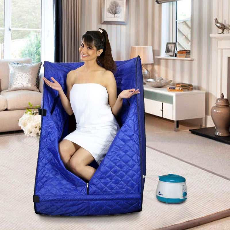 Kawachi New Portable Steam Sauna Bath Panchkarma Swedan Machine for Health and Beauty Spa at Home Blue - Image 1