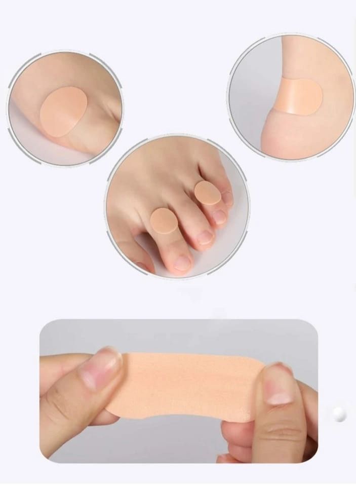 5 شرائط  من لاصقات القدم تستخدم عند ارتداء الكعب ضمادات على شكل شرائط ، لمنع احتكاك أصابع القدم وحمايتها - Image 1