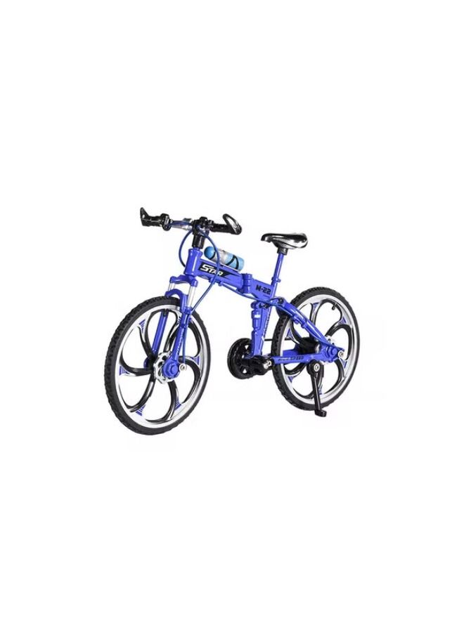 ACLIX Die-Cast Alloy Folding Mountain Bike Exact Miniature Model With Moving Wheels Simulation Toy - Multicolour - Image 1