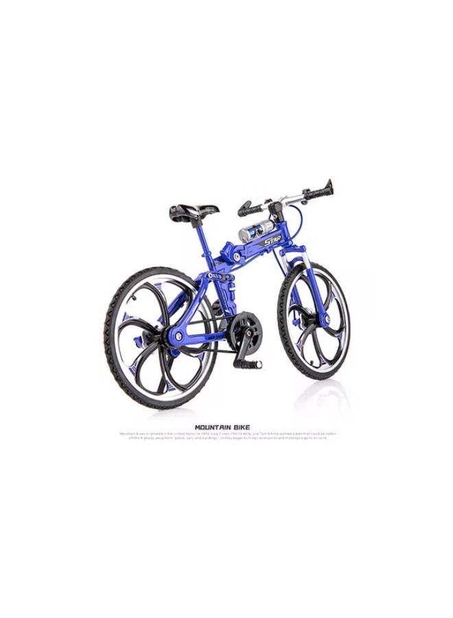 ACLIX Die-Cast Alloy Folding Mountain Bike Exact Miniature Model With Moving Wheels Simulation Toy - Multicolour - Image 2
