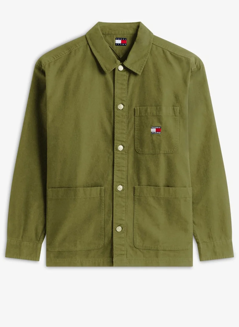 TOMMY JEANS  Oversized Fit Patch Pocket Overshirt for Men | Best Price UAE