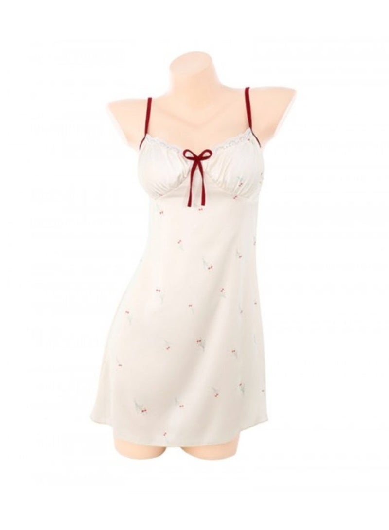 Floral Print Camisole with Padded Bra Deep V-Neck Sleepwear for Ladies - Image 1