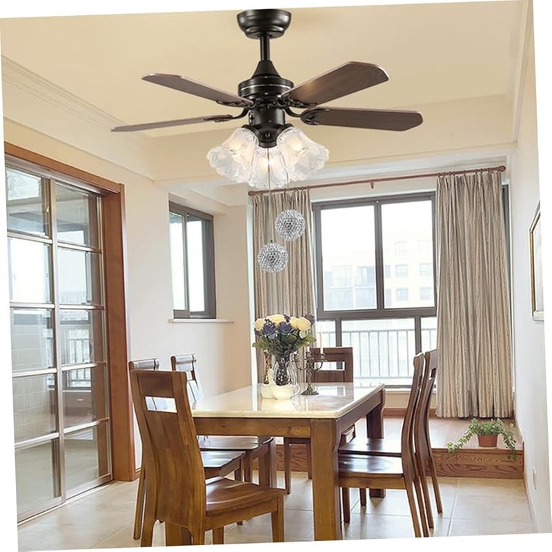 قطعتان من إكسسوارات مصباح الثريا المزخرفة لسلسلة سحب مروحة السقف المذهبة بالخرز - Image 3