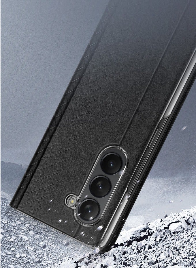 general Series Case Designed for Samsung Galaxy Z Fold 6, Leather Protective Shell Cover, Sleek & Slim, Hinge Protection - Image 4