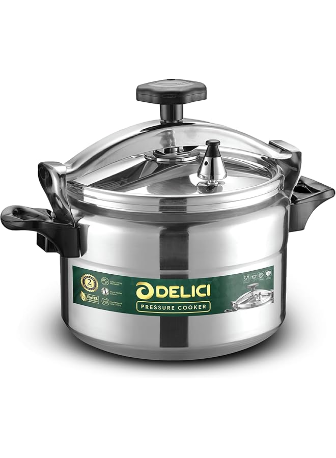 DELICI Aluminium Pressure Cooker, Pressure Pot, Arabic Cooker,Safety Lock,Silver,2 Year Warranty  (9,7,11 Liters) - Image 1