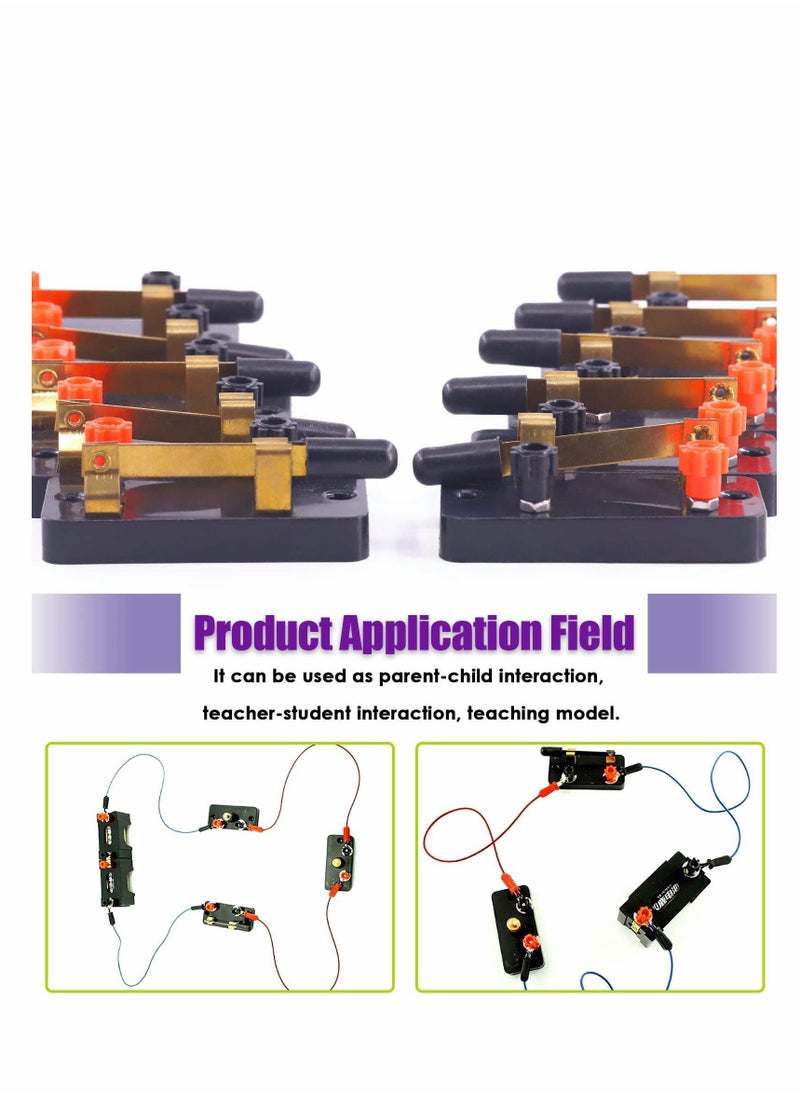 Excefore - 10Pcs Single Pole Single Throw Switch Kit, Perfect for Physics Laboratory, School Electronic Experimenting - Image 1
