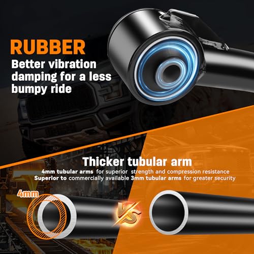 Richeer 2-4" Front Upper Control Arms For 2004-2024 F150 with Ball Joint, 2PCS Adaption 2-4" Lift Suspension Kit Adjustable Control Arm, Replacement OEM Factory Suspension Arms - Image 3