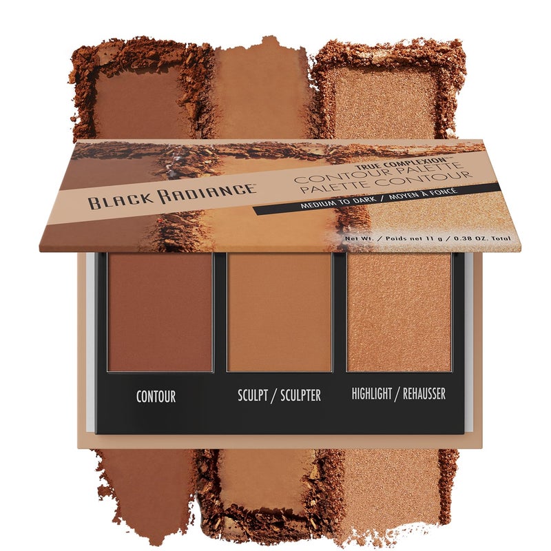 Black Radiance True Complexion Contour Palette, Medium to Dark, 0.38 Ounce - Image 1