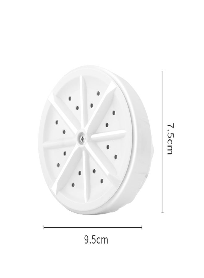 Cross-border new ultrasonic turbo washing machine dormitory must-have washer turbo bubble spinning mini washing machine White - Image 5