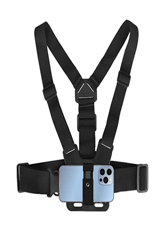 سبايكارت حامل SPYKART للهاتف المحمول على الصدر، حامل GoPro على الصدر لتصوير الفيديو/POV، متوافق مع iPhone 13 Pro Max Plus، Samsung، GoPro Hero 9، 8، 7، 6، 5، OSMO Action، AKASO، كاميرات الحركة (من 4 إلى 7 بوصة) - Image 1