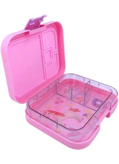 TINY WHEEL 4 Compartments Unicorn Bento Box Pink 9841  - Image 2