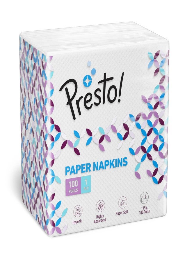Presto! Amazon Brand - Presto! 1 Ply Tissue Paper Napkin | 600 Pulls | 100 Pulls X 6 Packs | 100% Natural Virgin Cellulose Fiber - Image 2