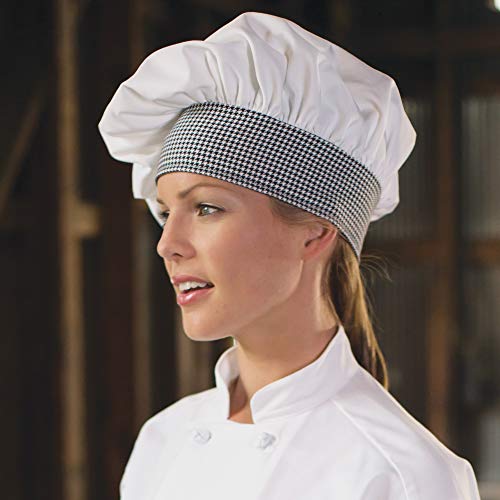 Uncommon Threads mens Twill Chefs Hat, Houndstooth, One Size US - Image 2
