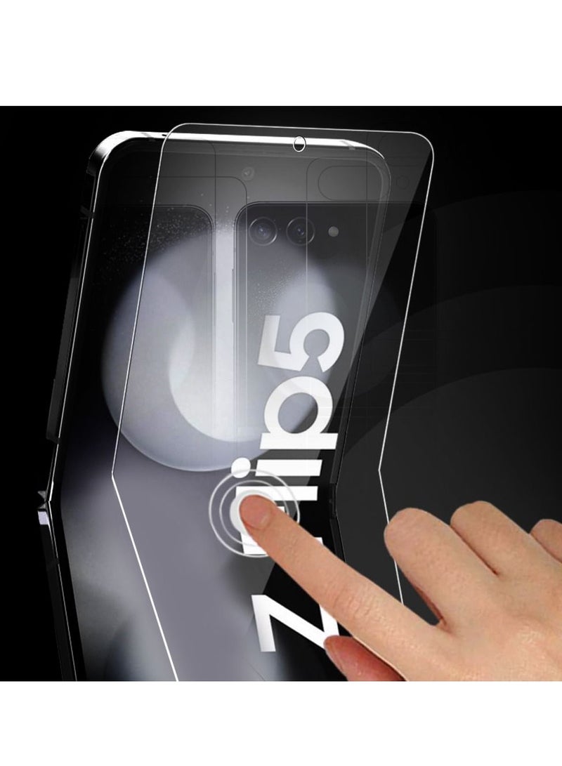 CATANES 2 Pack For Samsung Galaxy Z Flip 5 Screen Protcetor Scratch and Shatter Resistant Anti Bubble Glass - Image 5
