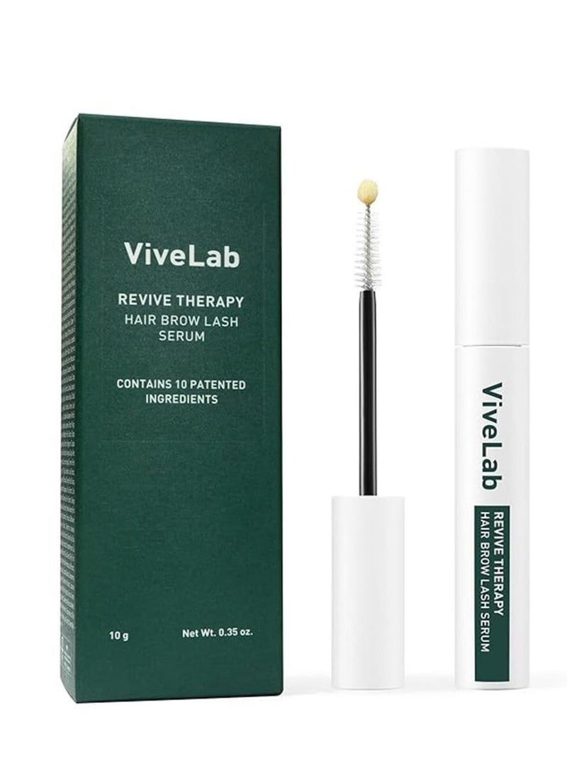 ViveLab Biotin Lash Serum - Eyelash and Eyebrow Growth Serum for Thicker, Fuller Lashes and Brows, Korean Dermatologist-Developed, 0.35oz - Image 1