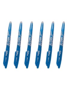 PILOT 6-Piece Ball Frixion Erasable Pen Blue/White  - Image 1