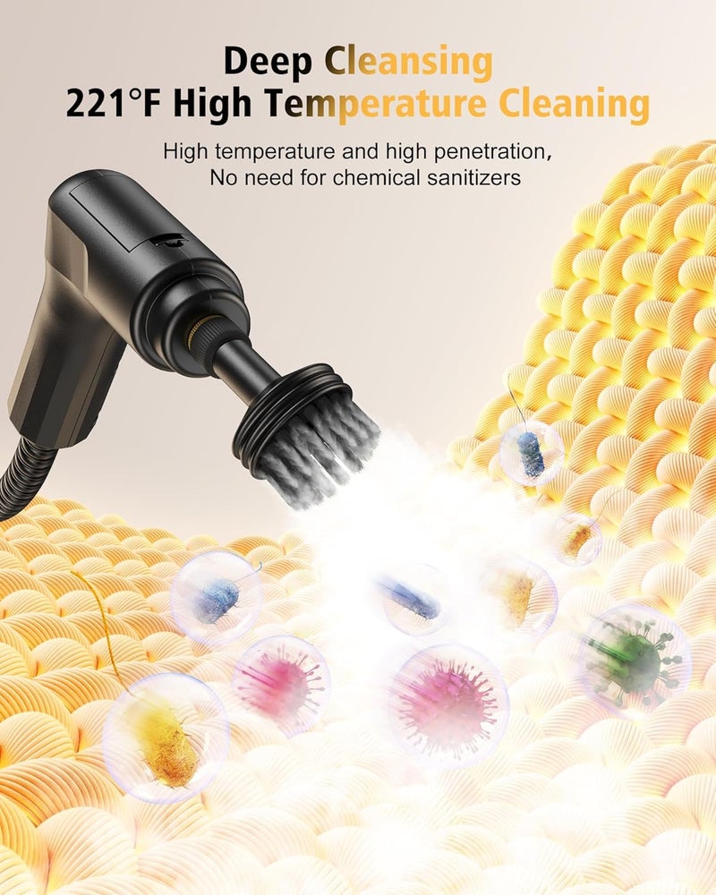 KASTWAVE 1600MLHandheld Steam Cleaner, 2500W Portable Steam Cleaner 3-Speed Adjustable Handle, High-Temperature steamer for Car, Home kitchens, Camping - Image 3