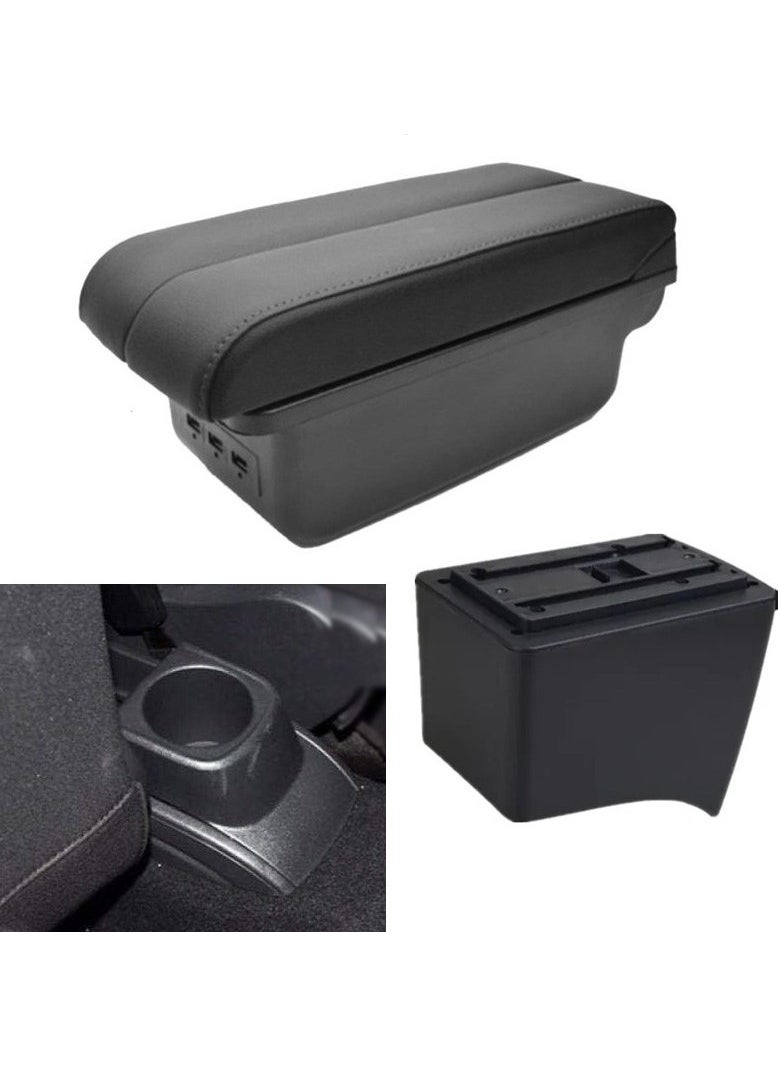 Techmaster Volkswagen Polo 2011-2019 No Drilling, No Screws, Armrest Armrest  - Image 1