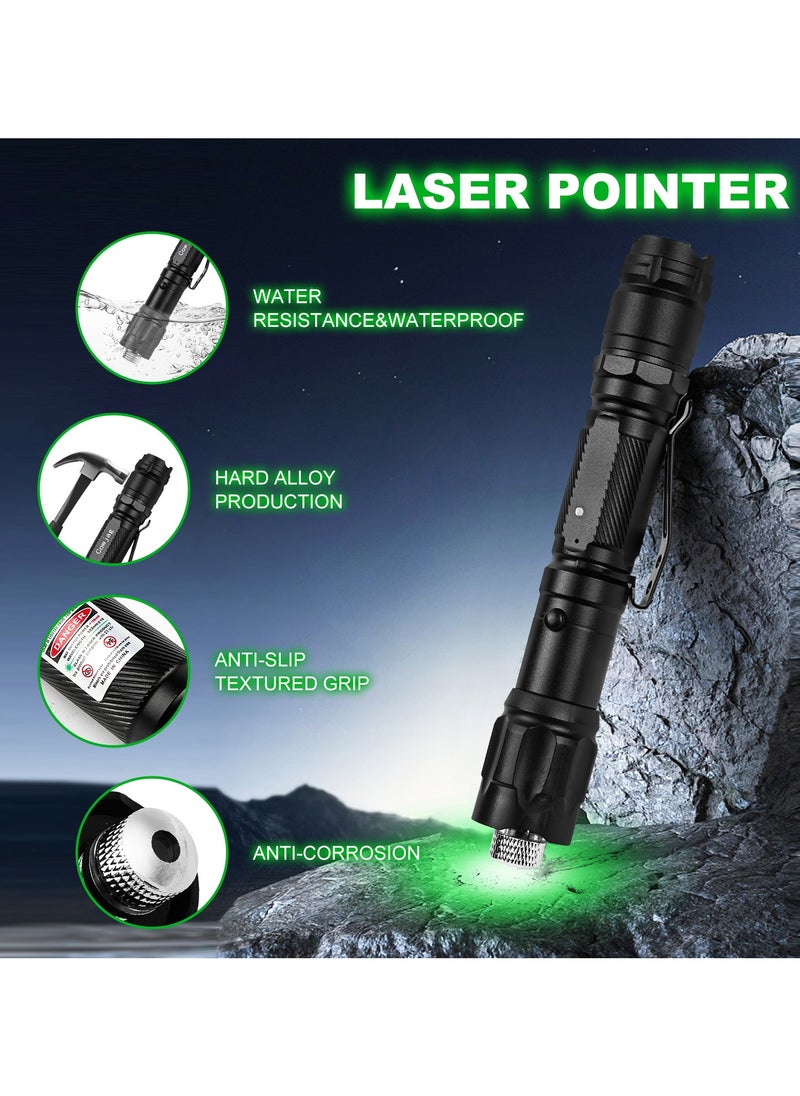 PESNCI - Long Range Green Pointer High Power, Pointer High Power with USB Charging Tactical Long Range for Indoor Meetings, Pet Exercising, Outdoor Camping, Astronomy - Image 1