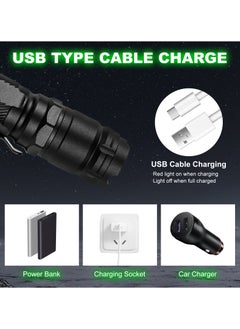 بيسنسي مؤشر أخضر طويل المدى أخضر عالي الطاقة، مؤشر عالي الطاقة مع شحن USB تكتيكي طويل المدى للاجتماعات الداخلية، وممارسة التمارين الرياضية للحيوانات الأليفة، والتخييم في الهواء الطلق، وعلم الفلك  - Image 5