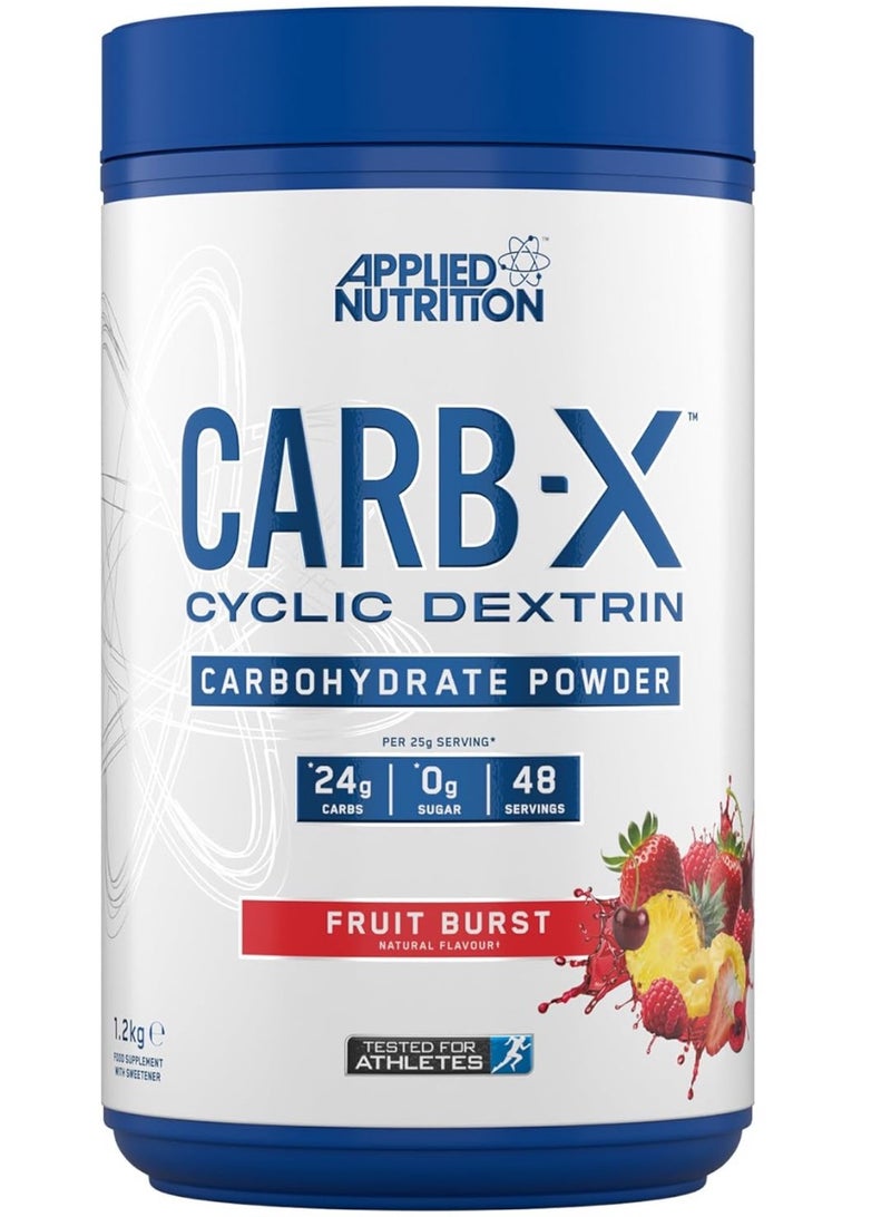 Applied Nutrition Carb X Highly Branched Cyclic Dextrin Carbohydrates, Intra & Post Workout Carbs Powder, Fuel Training & Recovery, Vegan, Gluten Free, Sugar Free, 1.2kg 48 Servings, Fruit Burst - Image 1