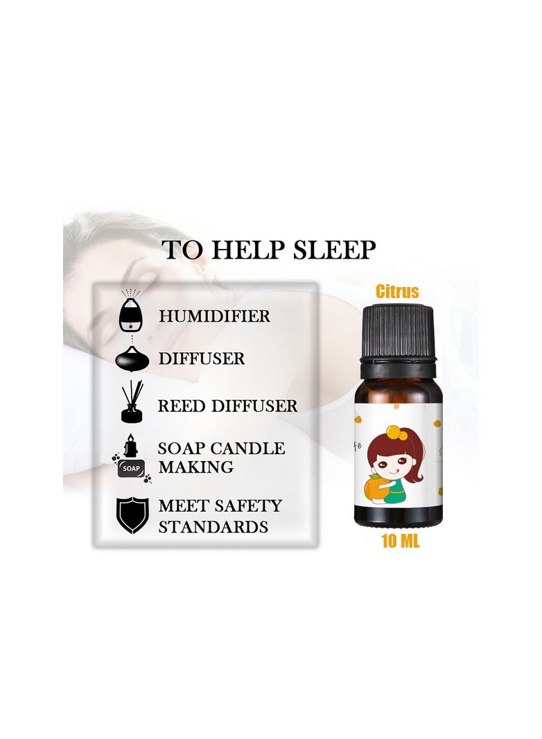 1-Piece 10ML Essential Oil For Air Humidifier,Flavors Aroma Diffuser Natural Plant Oil,Plant Fragrance Use For Air Fresh or Relieve Stress,Fragrance Citrus - Image 2