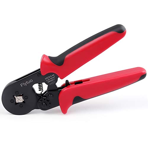 Flytuo Ferrule Crimping Tool, AWG23-7 Self-adjustable Ratchet Wire Ferrule Crimper, HSC8 6-4A Premium Crimping Tool for Wire Terminals Cables End-sleeves - Image 1