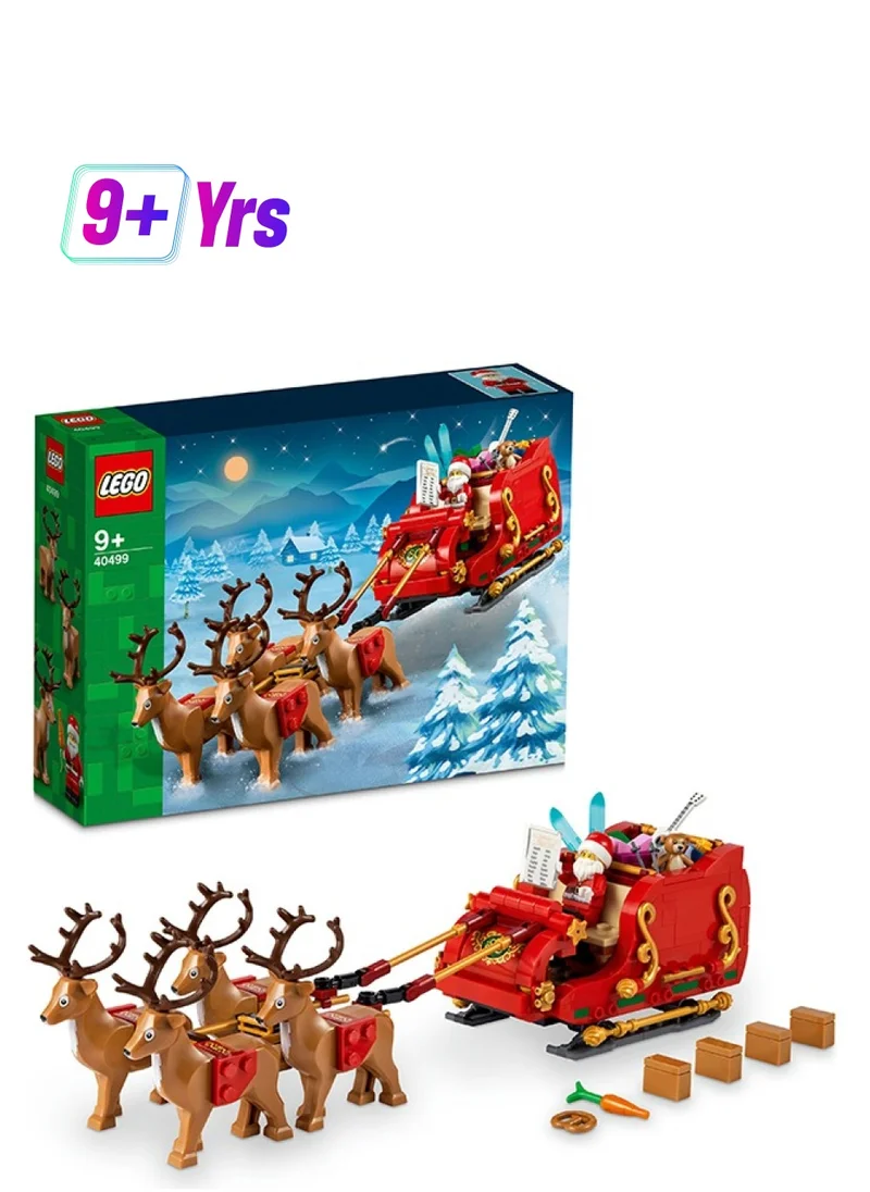 LEGO LEGO Santa’s Sleigh Set, Building Toy for Kids with Minifigure, Reindeer Figures and Guitar, Stocking Filler  or fun Christmas Decoration, Ramadan Gift for 9 Plus Year Old Boys and Girls 40499