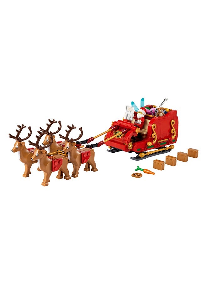 LEGO - Santa’s Sleigh Set, Building Toy for Kids with Minifigure, Reindeer Figures and Guitar, Stocking Filler Idea or fun Christmas Decoration, Gift for 9 Plus Year Old Boys and Girls 40499 (343 pieces) - Image 1