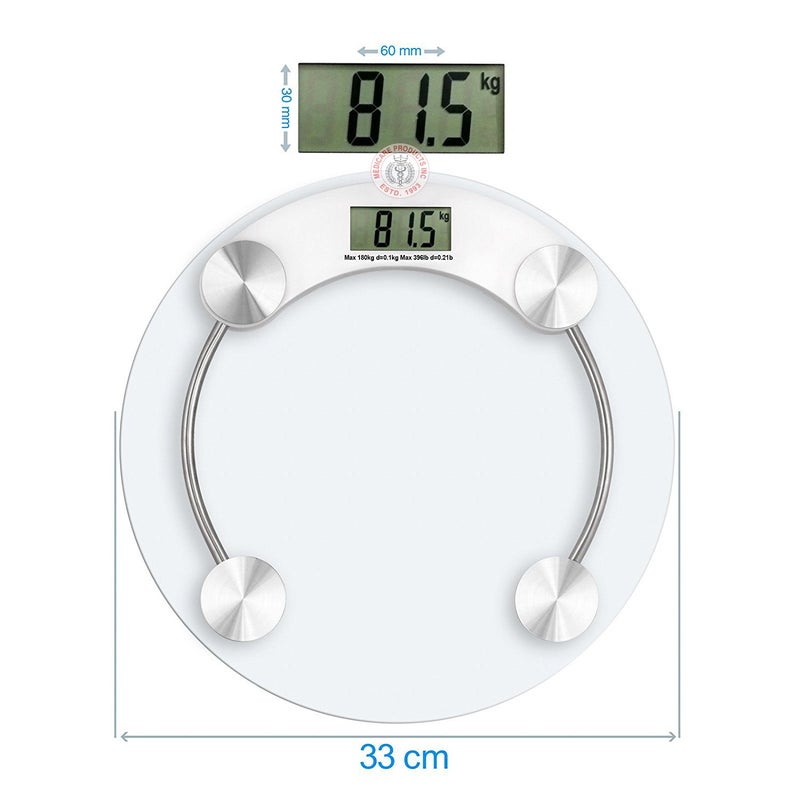MCP Digital Glass Weight Machine For Body Weight Round Personal Weighing Scale For Home Use Bathroom Weighing Machine (Transparent), 180 Kilograms - Image 3