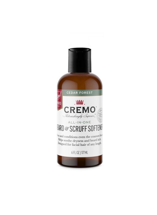 cremo - Cremo Cedar Forest Beard & Scruff Softener, Softens and Conditions Coarse Facial Hair of all Lengths in Just 30 Seconds, 6 Fluid Ounce - Image 1