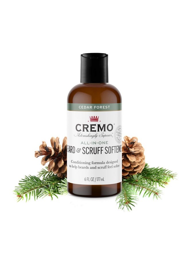 cremo - Cremo Cedar Forest Beard & Scruff Softener, Softens and Conditions Coarse Facial Hair of all Lengths in Just 30 Seconds, 6 Fluid Ounce - Image 1