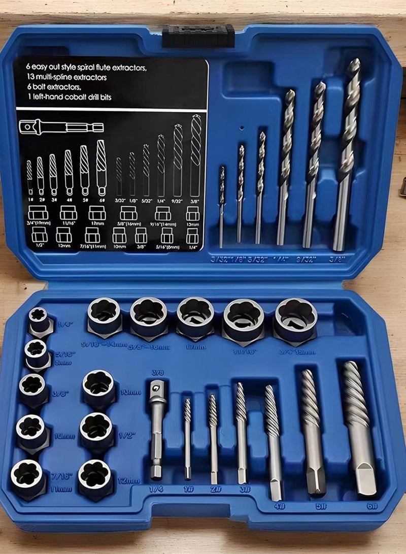 GGOOT Broken Bolt Extractor - Bolts Drill Bit Tool,Stripped Screw Extractor Nut Removal Drill Bit Tool for Easy Out Remove Rusted Damaged Hardware - Image 2