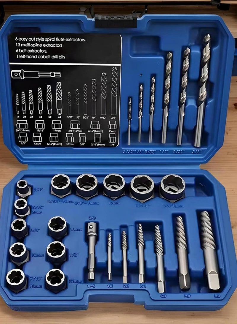 GGOOT Broken Bolt Extractor - Bolts Drill Bit Tool,Stripped Screw Extractor Nut Removal Drill Bit Tool for Easy Out Remove Rusted Damaged Hardware - Image 3