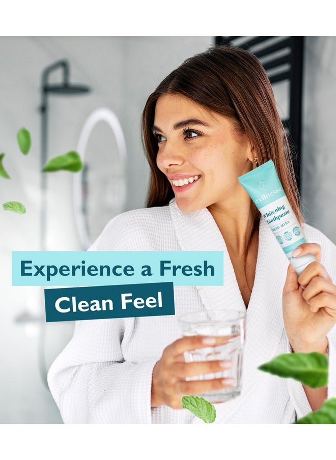 Wellnesse - Wellnesse Whitening Hydroxyapatite Toothpaste with Xylitol - Remineralizing and Sensitivity Relief - Fluoride Free Toothpaste with Natural Ingredients - Remineralization Natural Toothpaste - Image 1
