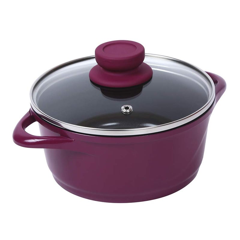 Wonderchef Wonderchef Ceramide 6 pcs Casserole Set | Die Cast Aluminium | Non Stick Coating | 2 Years Warranty | Pink - Image 4