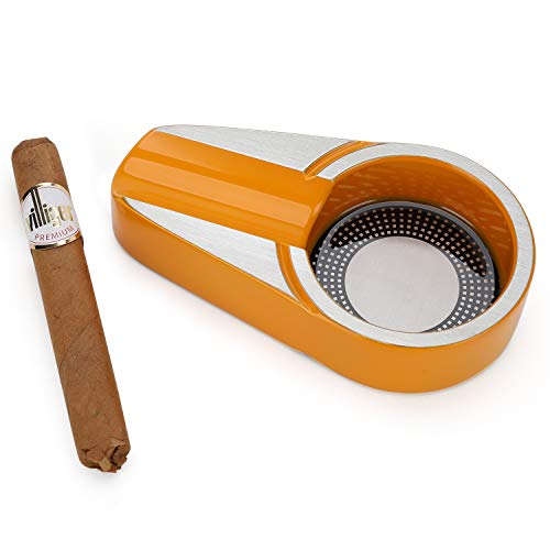 CiTree Cigar Travel Ashtray, Metal (Yellow) - Image 3