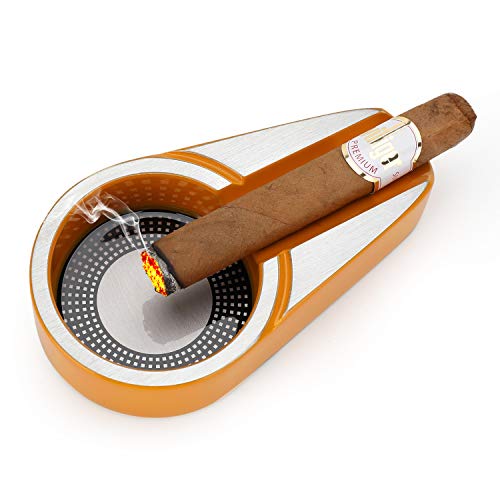 CiTree Cigar Travel Ashtray, Metal (Yellow) - Image 2