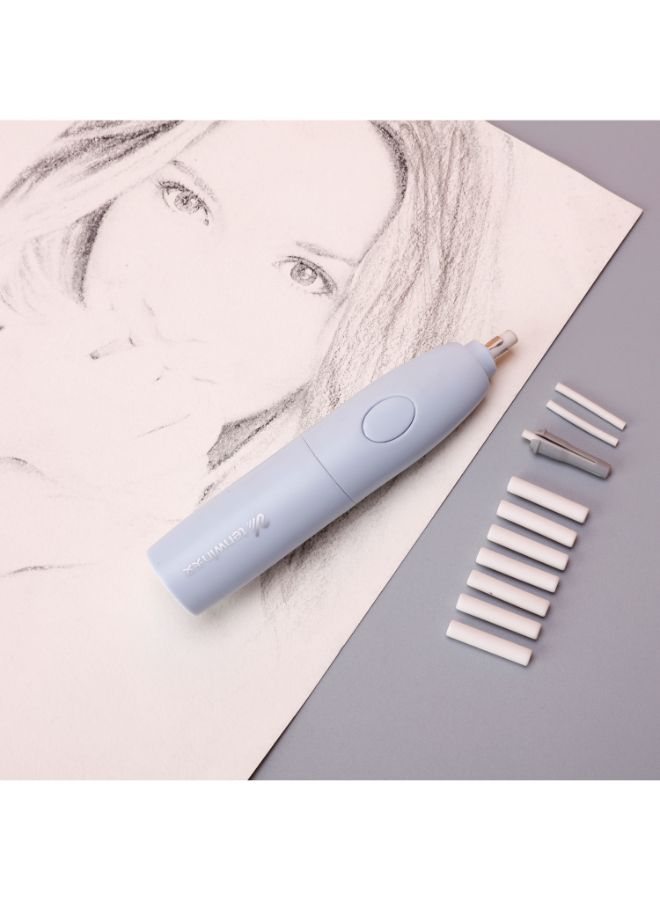 Generic Electric Eraser Kit With 16 Refill Blue  - Image 3