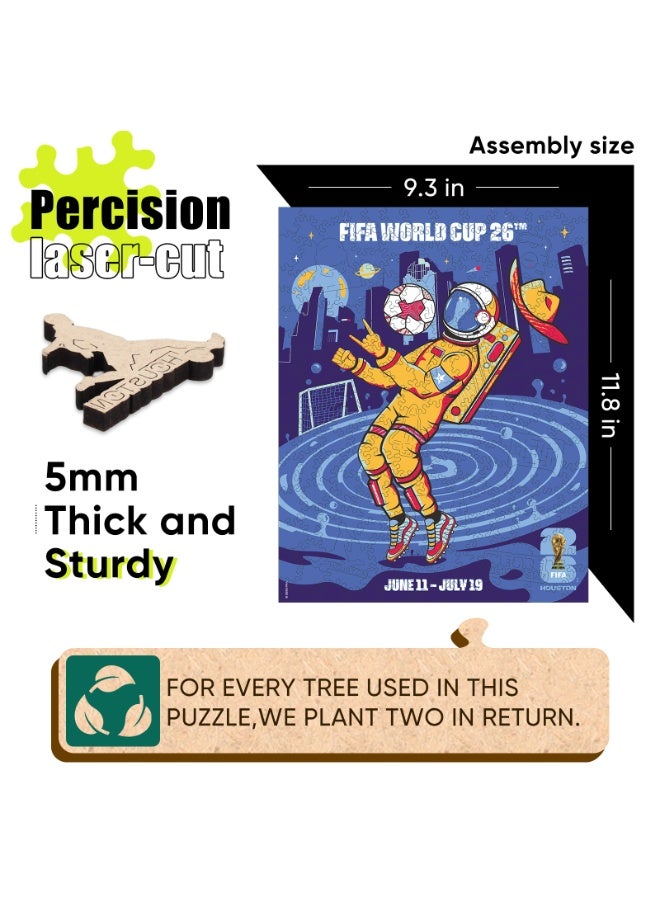 FIFA World Cup Official FIFA World Cup 2026 Wooden Puzzle – Houston City Theme | Licensed Adults Puzzle 14+ - Image 4